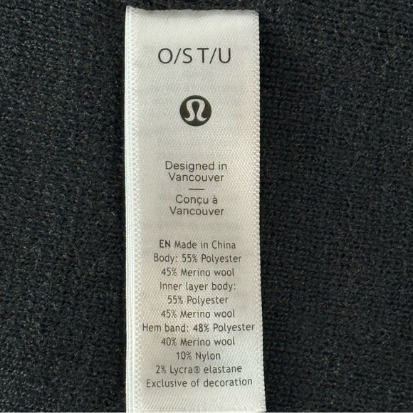 Lululemon Black Merino Wool-Blend Beanie - OS - Picture 4 of 5